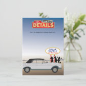 Las Vegas Bachelorette Details Card Begleitkarte (Stehend Vorderseite)