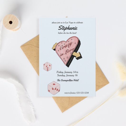 Las Vegas Bachelorette Einladung