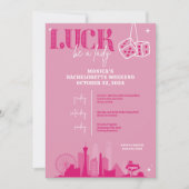 Las Vegas Bachelorette Einladung und Tour (Vorderseite)
