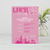 Las Vegas Bachelorette Einladung und Tour (Stehend Vorderseite)
