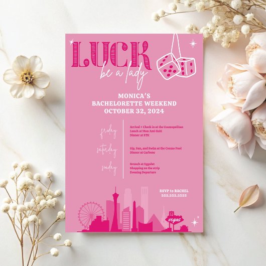 Las Vegas Bachelorette Einladung und Tour