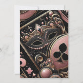 Las Vegas Bachelorette elegant Einladung (Rückseite)