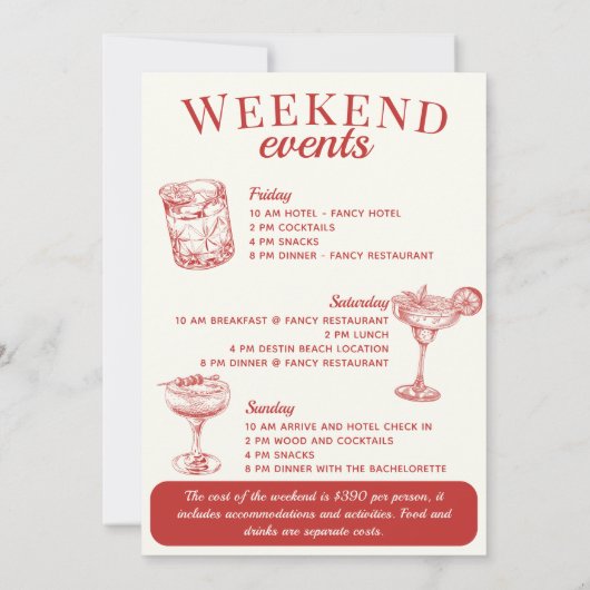 Las Vegas Bachelorette Kulturpass Bellinzona Einladung (Rückseite)