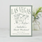 Las Vegas Bachelorette Kulturpass Bellinzona Einladung (Stehend Vorderseite)