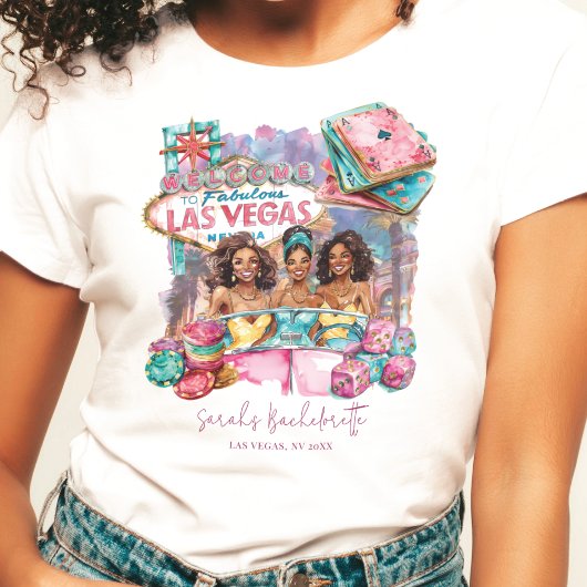 Las Vegas Bachelorette Lux American Girls T-Shirt