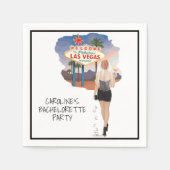 Las Vegas Bachelorette Red Hair Bride Serviette (Vorderseite)