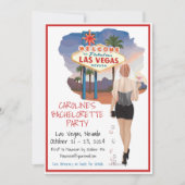 Las Vegas Bachelorette Rote Haare Bridge - Route Einladung (Vorderseite)