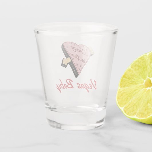 Las Vegas Bachelorette Schnapsglas (Rückseite)