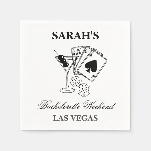 Las Vegas Bachelorette Weekend Party Serviette (Vorderseite)