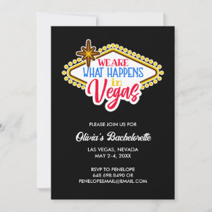 Las Vegas Bachelorette Wochenende Custom Einladung