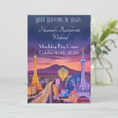 Las Vegas Bachelorette Wochenende Einladung (Stehend Vorderseite)