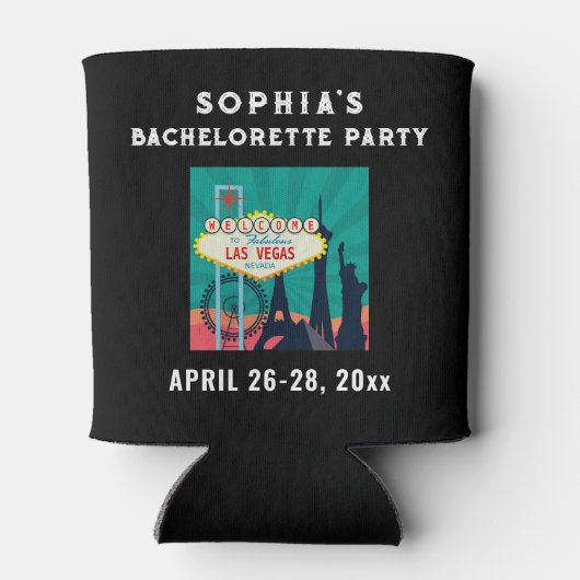 Las Vegas Bacherolette Party Gastgeschenk Hochzeit Dosenkühler (Rückseite)