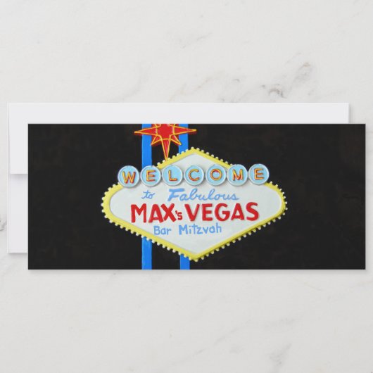 Las Vegas Bar Mitzvah personalisiert laden Einladung (Vorderseite)