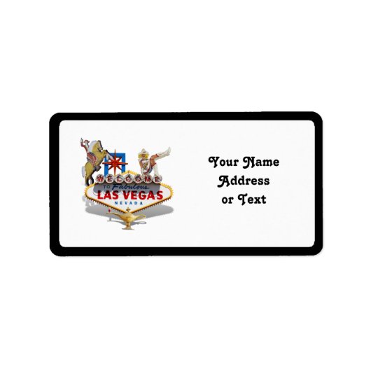 Las Vegas Begrüßungszeichen Adressaufkleber (Vorne)