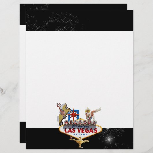 Las Vegas Begrüßungszeichen auf Starry Background (Vorne/Hinten)