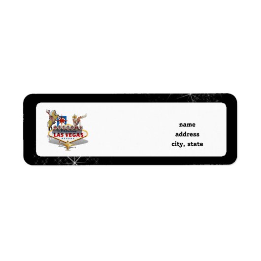 Las Vegas Begrüßungszeichen auf Starry Background (Vorne)