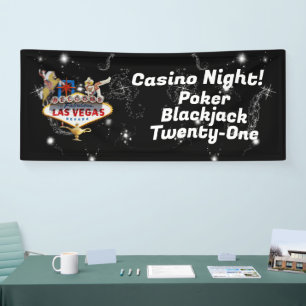 Las Vegas Begrüßungszeichen auf Starry Background Banner