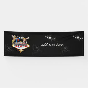 Las Vegas Begrüßungszeichen auf Starry Background Banner