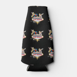 Las Vegas Begrüßungszeichen auf Starry Background Flaschenkühler