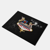 Las Vegas Begrüßungszeichen auf Starry Background Fußmatte (Schrägansicht)