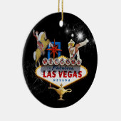 Las Vegas Begrüßungszeichen auf Starry Background Keramik Ornament (Rechts)