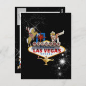 Las Vegas Begrüßungszeichen auf Starry Background Postkarte (Vorne/Hinten)