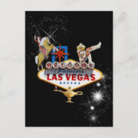 Las Vegas Begrüßungszeichen auf Starry Background