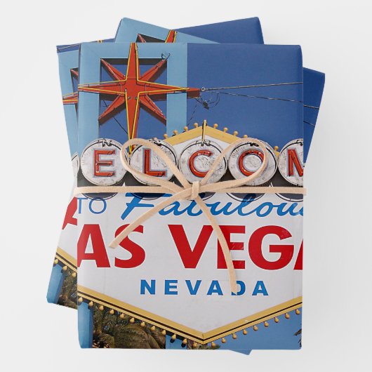Las Vegas Begrüßungszeichen Geschenkpapier Set (Beispiel)