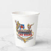 Las Vegas Begrüßungszeichen Pappbecher (Vorderseite)
