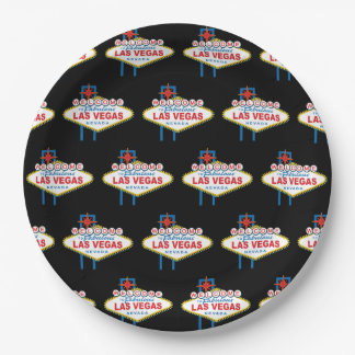 Las Vegas Begrüßungszeichen Pappteller