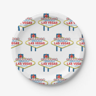 Las Vegas Begrüßungszeichen Pappteller