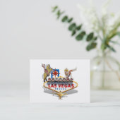 Las Vegas Begrüßungszeichen Visitenkarte (Stehend Vorderseite)