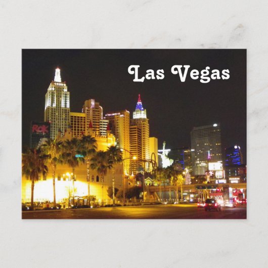 Las Vegas bei der Nachtpostkarte! Postkarte (Vorderseite)