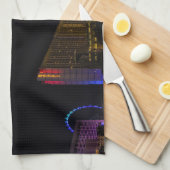 Las Vegas bei Nacht Skyline Geschirrtuch (Viertel Falte)