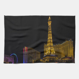 Las Vegas bei Nacht Skyline Geschirrtuch