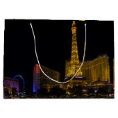 Las Vegas bei Nacht Skyline Große Geschenktüte (Rückseite)