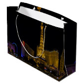 Las Vegas bei Nacht Skyline Große Geschenktüte (Rückseite Schrägansicht)