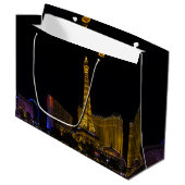 Las Vegas bei Nacht Skyline Große Geschenktüte (Vorderseite Schrägansicht)