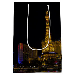 Las Vegas bei Nacht Skyline Mittlere Geschenktüte