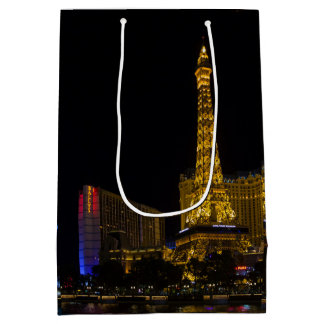 Las Vegas bei Nacht Skyline Mittlere Geschenktüte