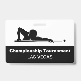 Las Vegas Billard Budget Event Abzeichen männlich Ausweis