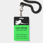 Las Vegas Billard-Themen Großformat Team-Namenssch Ausweis (Vorderseite mit Lanyard)