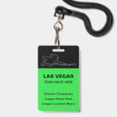Las Vegas Billard-Themen-Massen-Team-Name-Abzeiche Ausweis (Vorderseite mit Lanyard)