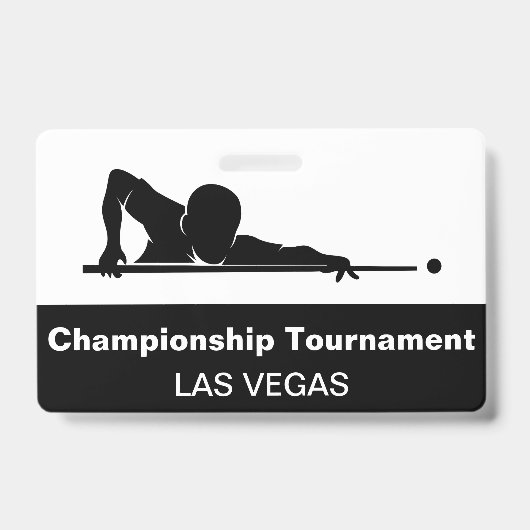 Las Vegas Billiards Budget Event Badges Ausweis (Front)