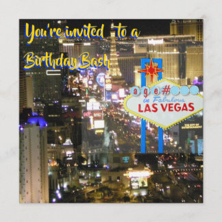 Las Vegas Birthday Bash jedes Alter auf Begrüßungs Einladung