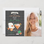 Las Vegas Birthday Casino Foto Party Einladung (Vorderseite)