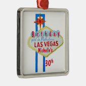 Las Vegas Birthday Celebration Pendant Ornament Aus Metall (Rechts)