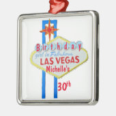 Las Vegas Birthday Celebration Pendant Ornament Aus Metall (Links)