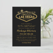 Las Vegas Birthday Einladung (Stehend Vorderseite)