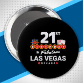 Las Vegas Birthday Party - 21st Birthday In Vegas Button